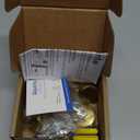 Ravinte 5 Pack Solid Knobs Kitchen Cabinet Round Pulls Dresser Handles Gold Cupboard Hardware Brushed Brass Door Drawer Knobs