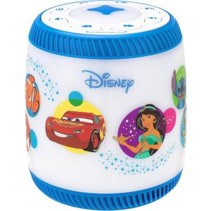 eKids Disney Bluetooth Storyteller with EZ Link, Night Light, Sleep Sounds, and Bedtime Stories for Kids, Designed for Fans of Disney Toys