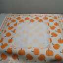 Orange Fall Pumpkin American Mahjong Mat 31.5 X 31.5 Inch