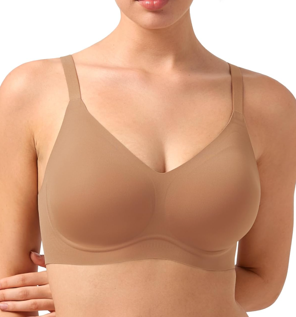 HSIA Wireless Tshirt Bras for Women Push Up Seamless Full Coverage Bralette No Wire Everyday Comfort Bra Size M