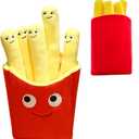 15.7inch Hamburger Plush Pillow Funny Hamburger Bread Stuffed Pillow Soft Food Plushie Throw Pillow Stuffed Animal Toy for Kids Adults Gift Home Decor. (French Fries)