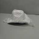 Cowboy Hat for Women Men 6 Sparkly Stars Brim & Rhinestone Belt Western Cowgirl Hat with Sunglasses Bandanas (White)