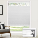LazBlinds No Tools No Drill Cordless Cellular Shades, Top Down Bottom Up (TDBU) Honeycomb Shades for Home, Blackout Light Blocking Thermal Insulation Blinds for Windows, 39" W x 64" H, White