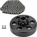 Go Kart Clutch 3/4 Bore 10T with #40/41/420 Chain, for Predator 212 Centrifugal Clutch Fit for Minibike MB165 & MB200 and Honda Cloned Engines GC160, GC190, GX120, GX140, GX160, GX200. Up to 2-6.5HP