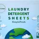 Simple Fresh Laundry sheets Pack of 25, fragrance free product - Laundry Detergent Sheets, Eco-Friendly, Plant-Based, Hypoallergenic, No Plastic Jug (50 Loads, Fresh linen)