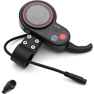 Wokyo LH-100 Electric Scooter LCD Display Throttle with Thumb Control, 6 Pin Communication Instrument, Electric Scooter Thumb Throttle with 2 in 1 Speedometer Manual Control Panel