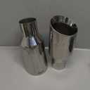 Upower Pack of 2 Exhaust Tip 2.5 inch Inlet 4 inch Outlet 9" Long 304 Stainless Steel 2.5" to 4" Diesel Exhaust Tailpipe Tip Double Wall Slant Cut