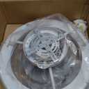 Ceiling Fans with Lights and Remote, 15'' Low Profile Flush Mount Ceiling Fan with Lights, 6 Wind Speeds, Modern Dimmable LED Ceiling Fan, Smart Ceiling Fan for Bedroom, Kids Room (White)