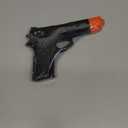 Rubber Training Pistol, 7 Inch, Yellow, Law Enforcement Practice Replica (Black)