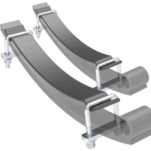 Wyckoff Helper Spring Kit, 500 LBS Load Capacity Leaf Spring Helper Kit for Pickup Trucks, SUVs, Trailers, Enhance Rear Suspension and Towing Capacity, Easy to Install