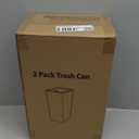 ITCPRL Bathroom Trash Can with Lid, 2 Pack 4 Gallons/ 15 Liters Garbage Can with Pop-Up Lid, Small Plastic Trash Can, Slim Trash Bin Waste Basket for Bathroom, Bedroom, Office, Living Room(Black)