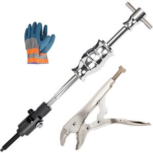 Locking Pliers Slide Hammer Puller Set, 9.8 in Locking Pliers 2 lb Slide Hammer with Quick Release Swivel Connector, Vise Grip Slide Hammer for Nail Bolt Pin Seal CV Axle Removal Tool