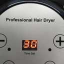 Hooded Hair Dryer, 1500W Standing Hair Dryer with Time Settings, Touch Controls, 3 Temperature Modes, Height Adjustable Ionic Hooded Dryer on Wheels, Sit Under Hair Dryer Bonnet for Home or Salon Use (Dark Black)