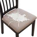 Seat Cushion Covers 4 PCS, Stretch Jacquard Chair Seat Covers Washable Dining Room Chair Slipcovers Removable Kitchen Cushion Protector 16"