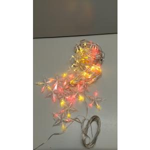 oopswow Icicle Lights Outdoor,16.5FT 200 LED Curtain Fairy Lights,40 Drops 8 Modes with Timer Icicle Star Lights,Hanging Led String Lights for Backdrop,Wedding,Party,Christmas Decorations,Red Yellow