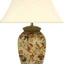 Red Lantern 25" Autumn Birds and Flowers Vase Lamp