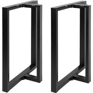 HOMEKAYT Metal Table Legs 28x 24 Heavy Duty T-Shape Desk Legs Industrial Furniture Legs for Dinning Table, Computer Table, Office Table (2Pcs)-Black