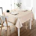 Smiry Square Table Cloth, Waterproof Heavy Duty Vinyl Tablecloths, Wipeable Washable Table Cover for Kitchen and Dining Room (Beige, 54" X 54")
