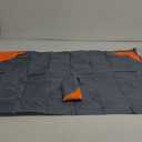 Orga'Neat Pocket Picnic Blanket, Sandproof Lightweight Pocket Camping Tarp, 55x 60 Foldable & Fits into Small Bag, Water Resistant Washable Quick Dry Compact Beach Mat for Outdoor Recreation (Grey/Orange)