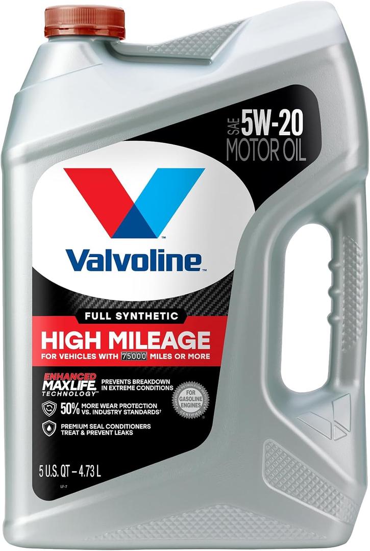 Valvoline Full Synthetic High Mileage with MaxLife Technology 5W-20 Motor Oil 5 QT