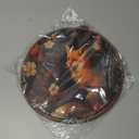 IDUXIY Vintage Thanksgiving Pumpkin Wall Art Decor, Retro Pink Bow Pumpkin Fall Farmhouse Canvas Print Round Wall Hanging Decor, Framed, 10x10 Inch.(112)