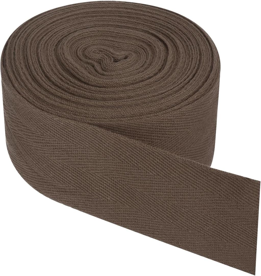 PATIKIL Cotton Twill Tape 2 Inch 10 Yards Cotton Ribbon Bias Binding Tape Herringbone Webbing Trim for Sewing Gift Wrapping Craft DIY Deep Coffee PATIKIL Cotton Twill Tape 2 Inch 10 Yards Cotton Ribbon Bias Binding Tape Herringbone Webbing Trim for Sewing Gift Wrapping Craft DIY Deep Coffee