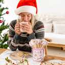 121 Pcs Christmas Wooden Coffee Stirrers with Holder and Wood Cocktail Coffee Stir Sticks Baby It's Cold Outside Disposable Drink Stirrers for Stirring Hot Restaurant Home Office(Pink)