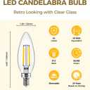 Hizashi E12 Candelabra Bulb 40 watt Equivalent, Dimmable Candelabra LED Light Bulbs Soft White 3000K, 90+CRI 4W 450LM B10 LED Candle Bulb, Candelabra Base, UL Listed, 12 Pack
