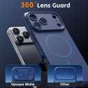 Magnetic for iPhone 17 Pro Max Case, [Matte Solid Color] [Full Camera Protection] Protective Case for iPhone 17 Pro Max - Deep Blue