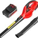 MZK Cordless Leaf Blower,20V Battery Powered Leaf Blower for Lawn Care, Electric Lightweight Mini Leaf Blower(Battery & Charger Included)