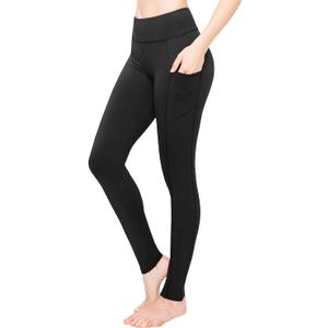 SATINA High Waisted Leggings for Women - Comfortable and Stretchy in Versatile Sizes and Colors (One Size Plus, Black)