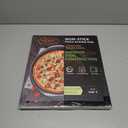 Wokic Pizza Pan 14-Inch Non-Stick Large with Perforated Round Carbon Steel Pizza Baking Pan, suitable for home and restaurant use. 2-Piece,Pizza Tray - Dishwasher Safe (Dark gray)