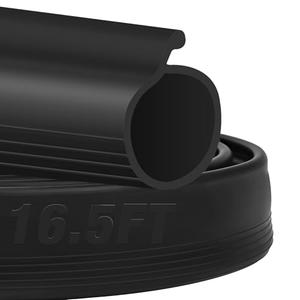 ToLanbbt 16.5FT Garage Door Seals Bottom Rubber 0.19" P Bulb Bottom Weather Seal, Weatherproof Replacement Weather Stripping Compatible with Overhead Door (16.5 FT, Black)