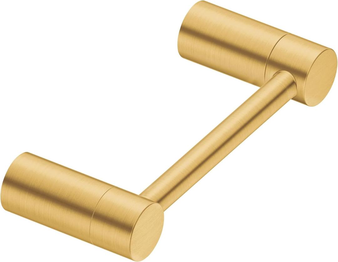 Moen Align Brushed Gold Pivoting Wall Mounted Modern Toilet Paper Holder for Bathroom, YB0408BG