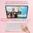 Keyboard Case for Samsung Galaxy Tab A11+ Plus 2025 / A9+ Plus 2023 11 inch - 7 Colors Backlit Keyboard Cover and Mouse (Pink)