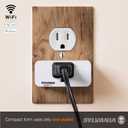 Sylvania WiFi Smart Plug, Voice Control, Compatible with Alexa and Google Home, Timer, On/Off, White - 4 Pack (75703)