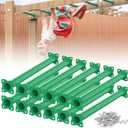 16.5 Inch Monkey Bars Kit Playground Ladder Rungs for Backyard Indoor Outdoor Kids Metal Bars Swing Set Playset Accessories (Green, 12 Pcs)
