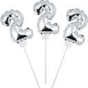 Fun Express Self-Inflating Number 2 6" Mylar Balloons - 6 Pc