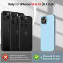 OuXul for iPhone 14 Case, iPhone 13 Case Shockproof Liquid Silicone Protective Phone Case with Soft Anti-Scratch Microfiber Lining Ultra Slim Drop Protection Phone Cover 6.1 inch(Ice Blue)