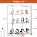 Attelite Acrylic Display Cases for Collectibles, 2 Pack 3 Layer Clear Display Case with Magnetic Door, Wall-Mounted Desktop Clear Showcase with 2 Adjustable Divider Storage Box for Action Figure