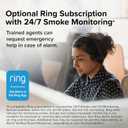 Kidde Smart Smoke Detector, Ring App Enabled for Real-Time Notifications, Hardwired Alarm, AA Backup Battery