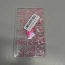 Toe Nail Press Ons, French Tips Toe Press On Nails, 150pcs Square Pre-Designed Soft Gel Thick False Toenail Extension, Berry Pink Full Cover Acrylic for DIY 15 Sizes