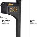 Balmoral Side Plaques Mailbox Post Package -Black