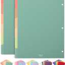 Mr. Pen- Binder Dividers with Tabs, Pack of 2 Sets (12 Dividers Total), Plastic, 3 Ring (Boho)