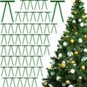 48Pcs Velvet Twist Tie Bows Dark Green Velvet Christmas Bows for Christmas Tree Vintage Wreath Velvet Bow Rustic Velvet Gift Decoration Bows for Tree Gift Indoor Outdoor Decorations