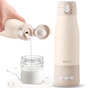 Portable Bottle Warmer for Travel, 12Oz Portable Milk Warmer with Long Battery Life, Fast Heating for Breastmilk, Formula, Water, Smart Temp Control & Keep Warm, Ideal for On The Go Feeding