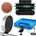 4 Pcs Heated Bird Bath Feeder for Deck Railing, 75w Detachable Birdbath with Copper Disk Pipe Insulation Tape Extension Cord Cover, Bird Feeder for Winter Outdoor Garden Yard Patio(2-in-1)