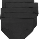 Women Underwear Black M 95% Cotton 5% Spandex 5 Pack