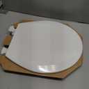 Bemis 500EC Durable Wood Toilet Seat with Easy Clean Hinges, Made in USA, Round, White