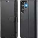 FLIPALM Wallet Case for Samsung Galaxy S25 Ultra, RFID Blocking Credit Card Holder, PU Leather Folio Flip Kickstand Protective Shockproof Cover for Galaxy S25 Ultra (Black)